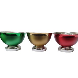 Set of 3 Metallic Snack Bowls Dip Bowl Limited Edition