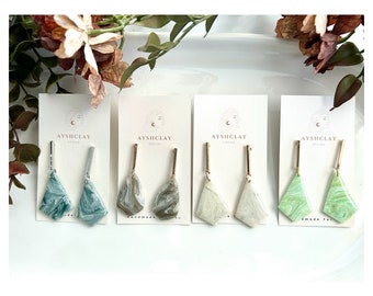 Dangle Earrings|Minimalist Polymer Clay Earrings| l Clay Earrings l Polymer Clay Earrings l Handmade Jewelry|Valentine day.
