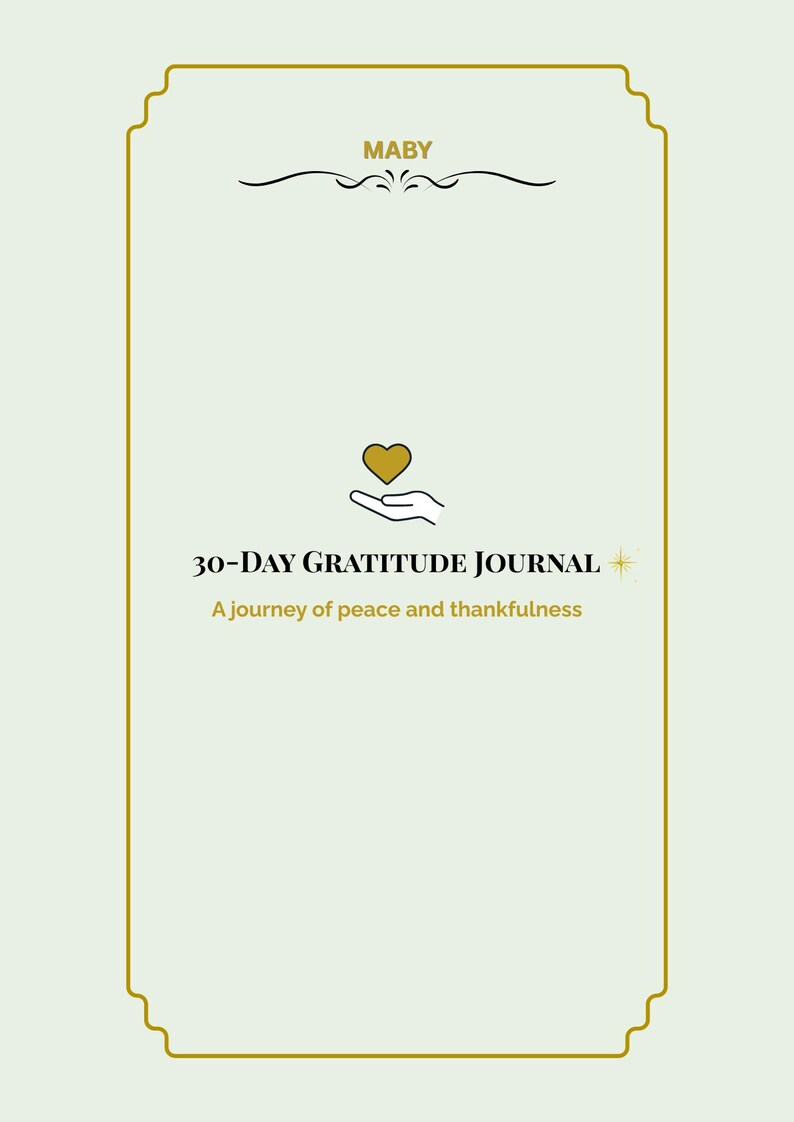 30-day Gratitude Journal | Printable PDF | Daily Reflection ...