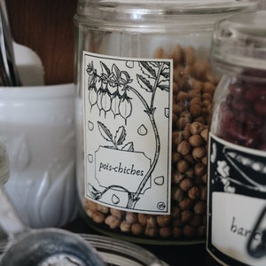 Set of 7 kitchen jar labels image 4