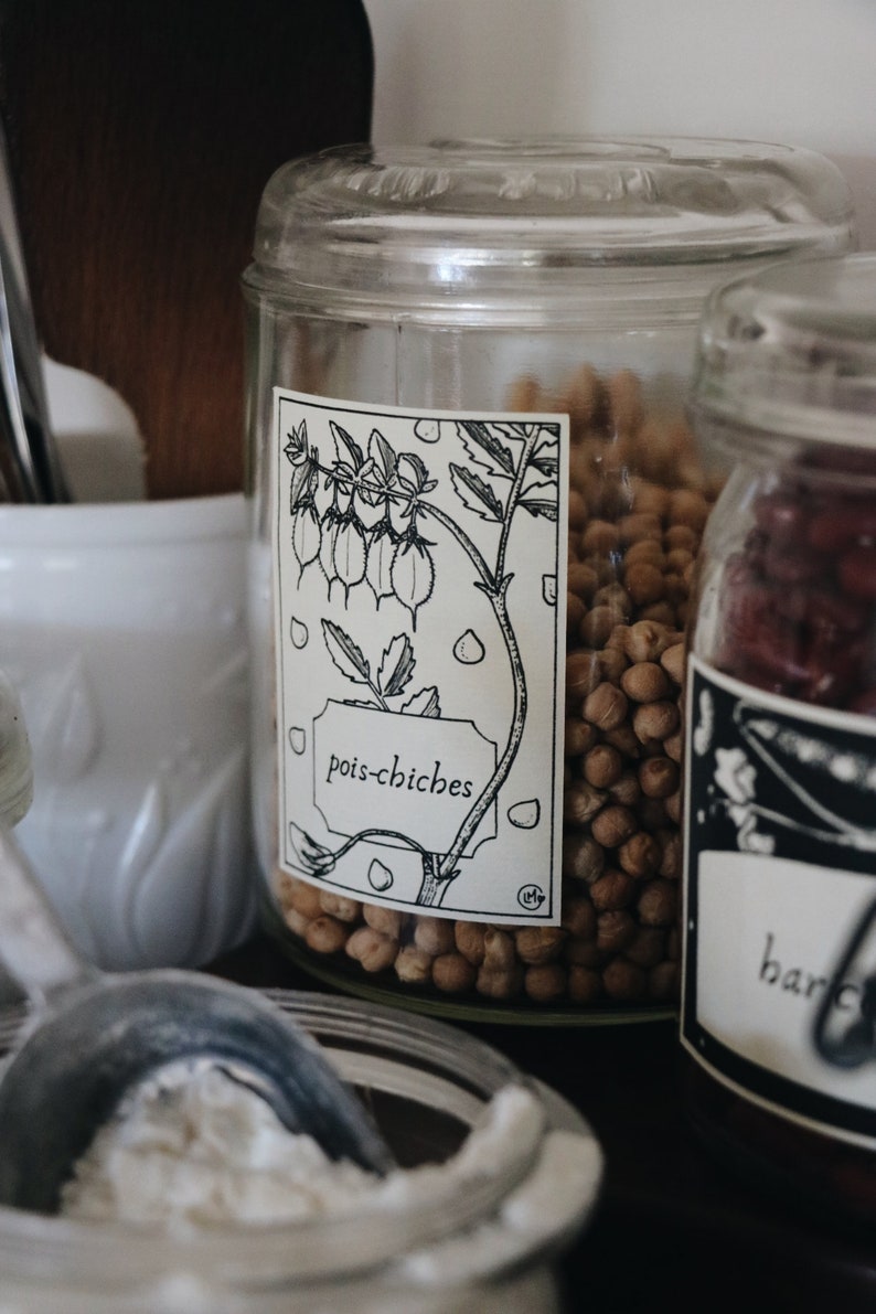 Set of 7 kitchen jar labels image 4