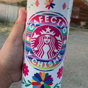 Cafecito Y Chisme Tumbler | Mexican Tumbler | 20oz Tumbler | Conchas | Pan Dulce