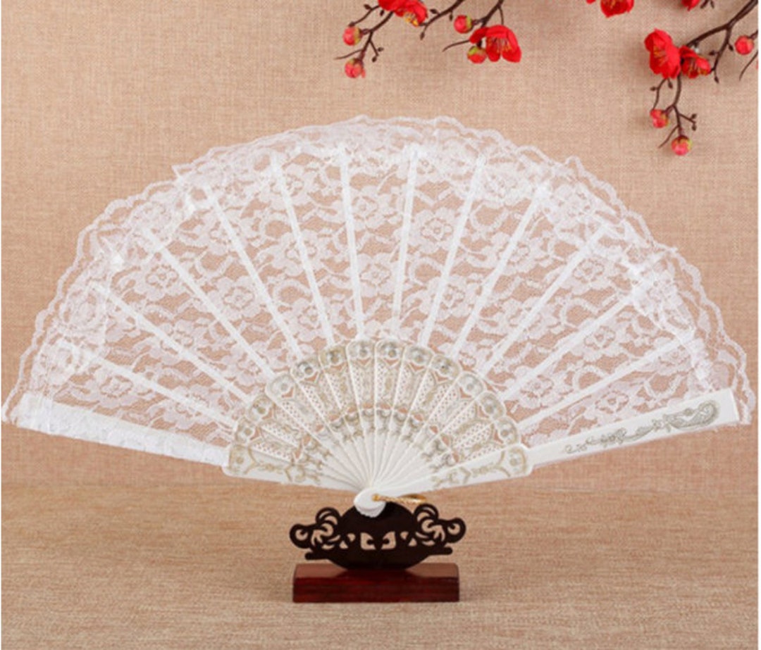 LACE FOLDING FAN Wedding Wedding Fan Lace Fan Bridal - Etsy