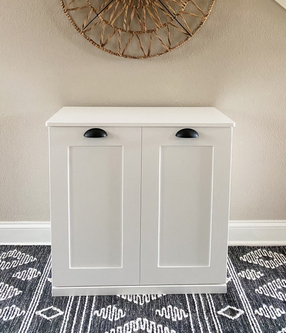 Double Style Dog Food Storage Cabinet Container Dry Pet Food Storage Soft White Hinge Lift Top Food Safe Farmhouse Style Door Etsy Canada
