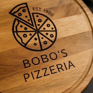 Customized Walnut Pizza Board for Pizza Lovers,Large Wooden Chopping Board, Rustic Pizza Serving Board,Personalized Pizza Board for Pizzeria