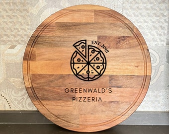 Pizza Board Chopping Gifts Ideas For Dad , Custom Wood Chopping Board, Gift for New Home, Service Tray Engraved, Personalized Pizza Board