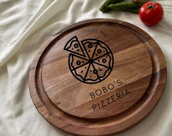 Small Pizza Board,Personalized Pizza Large Round,Custom Pizza Board,Name Pizza Board,Restaurant Serving Food,Pizza Gifts,Pizza Lovers