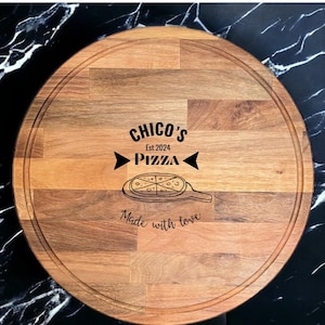 Wood Chopping Board, Gift for New Home, Service Board Engraved, Personalized Pizza Board, Pizza Board Chopping Gifts Ideas For Pizzeria