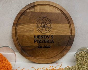 Best Pizza Gifts, Personalized Pizza Board, Walnut Cutting Board, Wood Chopping Board, Gift for New Home House Warming