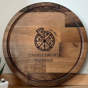 Personalized Pizza Board, Pizza Board Chopping Gifts Ideas For Pizzeria, Wood Chopping Board, Gift for New Home, Service Board Engraved