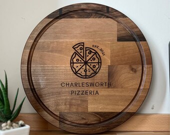 Personalized Pizza Board, Pizza Board Chopping Gifts Ideas For Pizzeria, Wood Chopping Board, Gift for New Home, Service Board Engraved