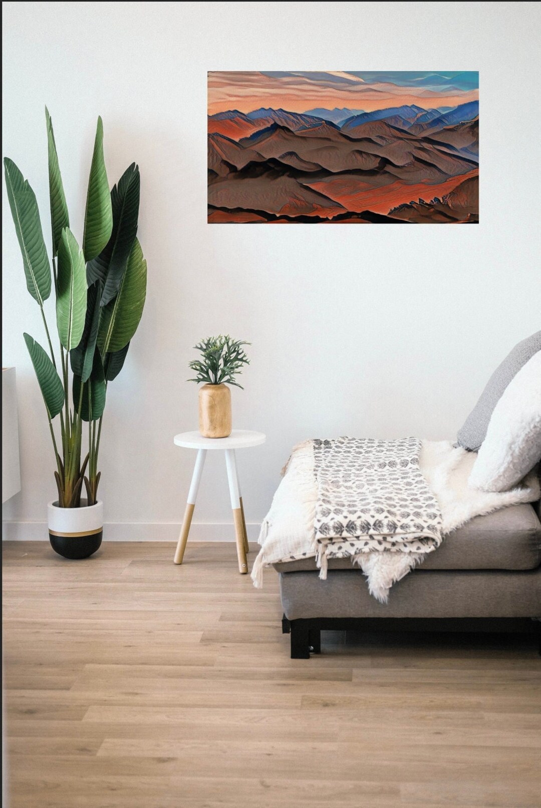 Instant Download Modern Landscape Wall Art Print, Digital Artwork for