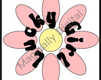 Lucky Girl Flower - SVG