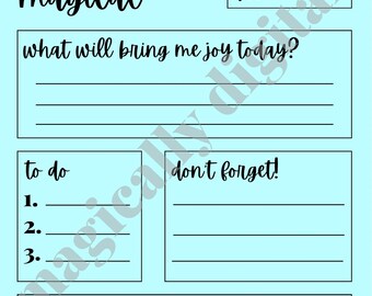 Make Today Magical Planner Template