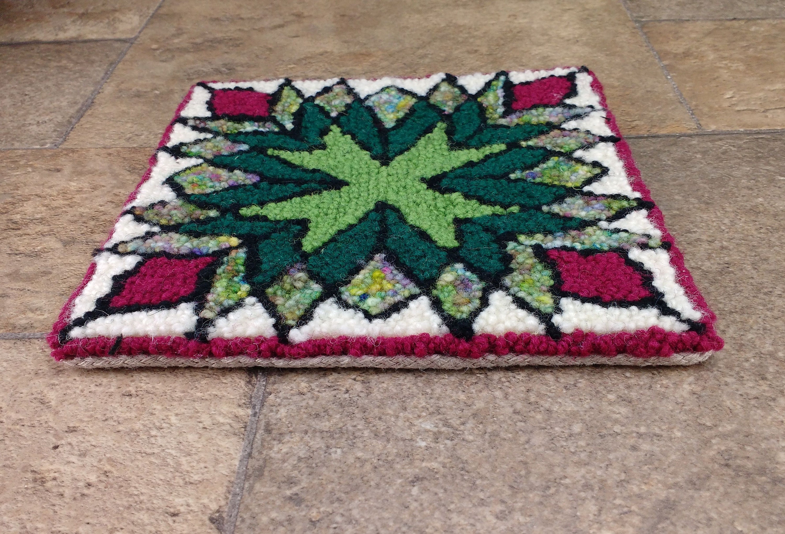 Punch Needle Beginner Pattern Tutorial, PDF DIGITAL Download, Trivet