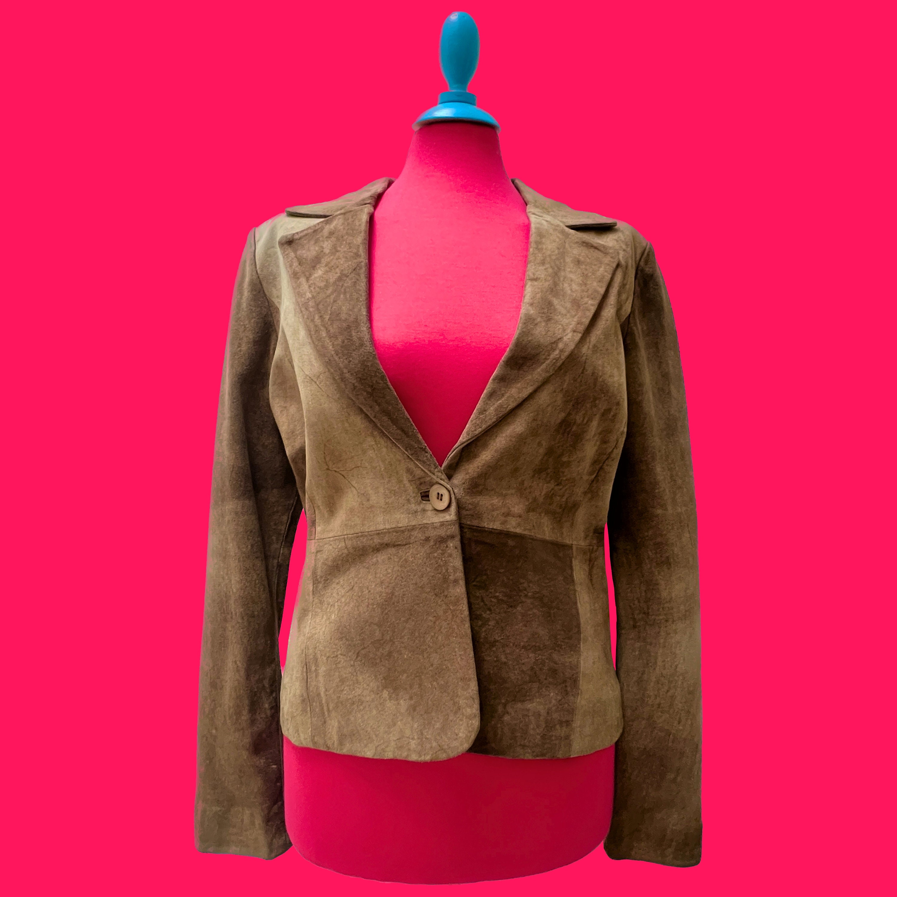 Tan suede blazer sale