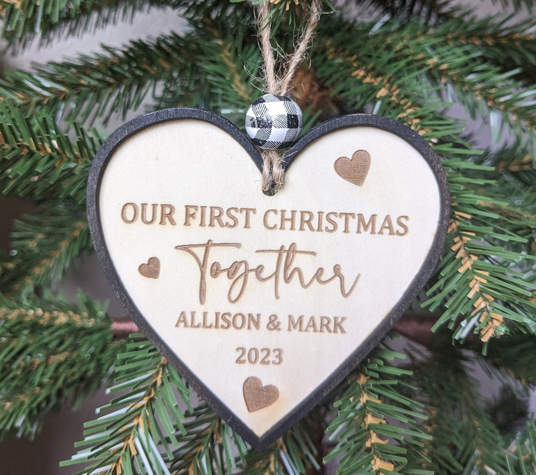 Couples First Christmas Ornament Engagement Ornament Etsy