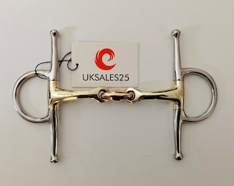 Full Cheek Curved Snaffle Bit 14MM Copper Lozenge(UKSALES25®)*SAME DAY DISPATCH*