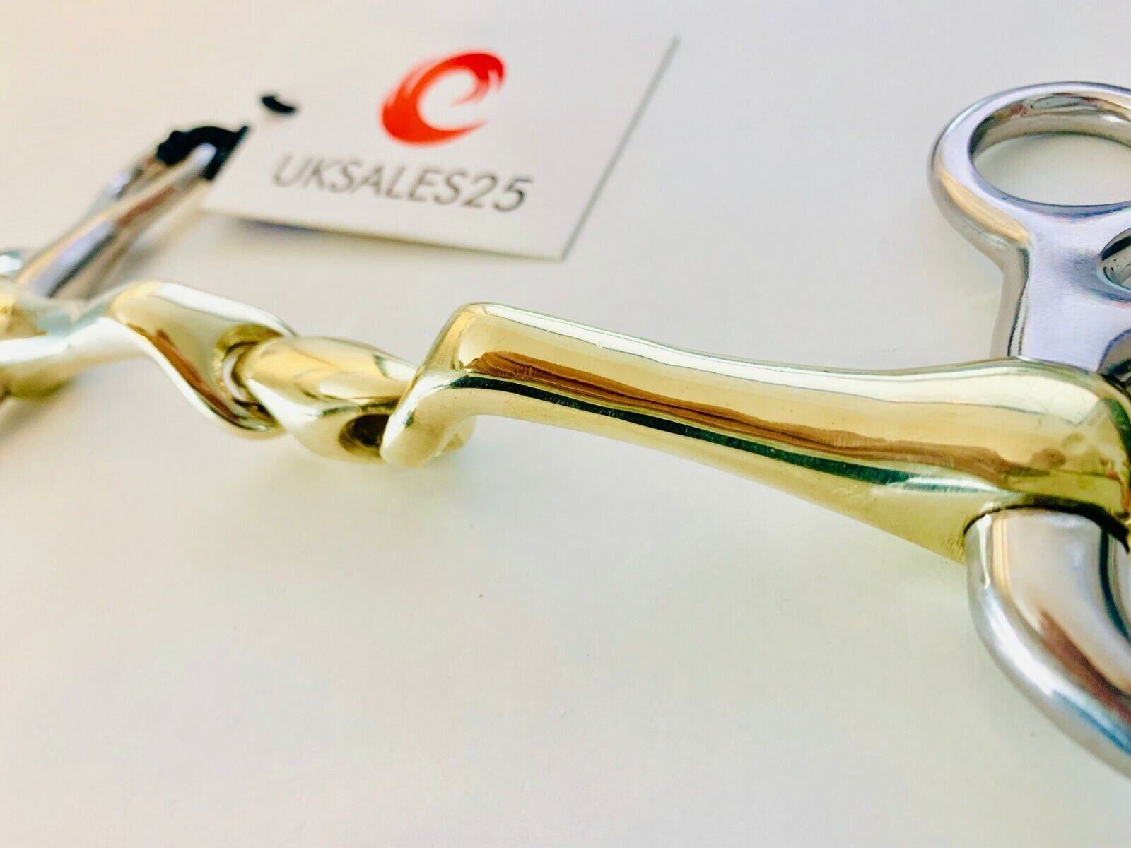 Hanging Cheek Snaffle Bit - Verbindend Angled Design In German Silver/Stainless (UKSALES25)