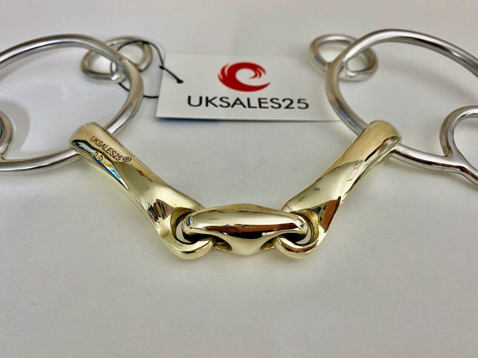 Mors Gag 3 Anneaux UKSALES25® - Bouche Incurvée 14mm En Allemang Argent Et Acier Inoxydable