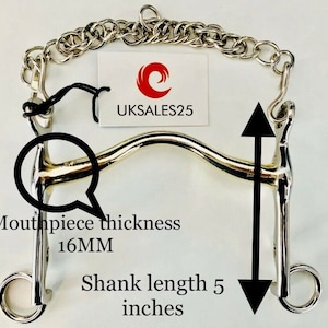 Weymouth Fixed Cheek bit gs & ss (UKSALES25®) *SAME DAY DISPATCH*