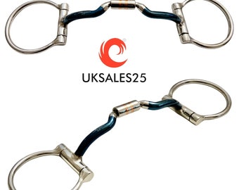 Blue Sweet Iron Western Dee Snaffle Bit with Copper Inserts *SAME DAY DISPATCH*
