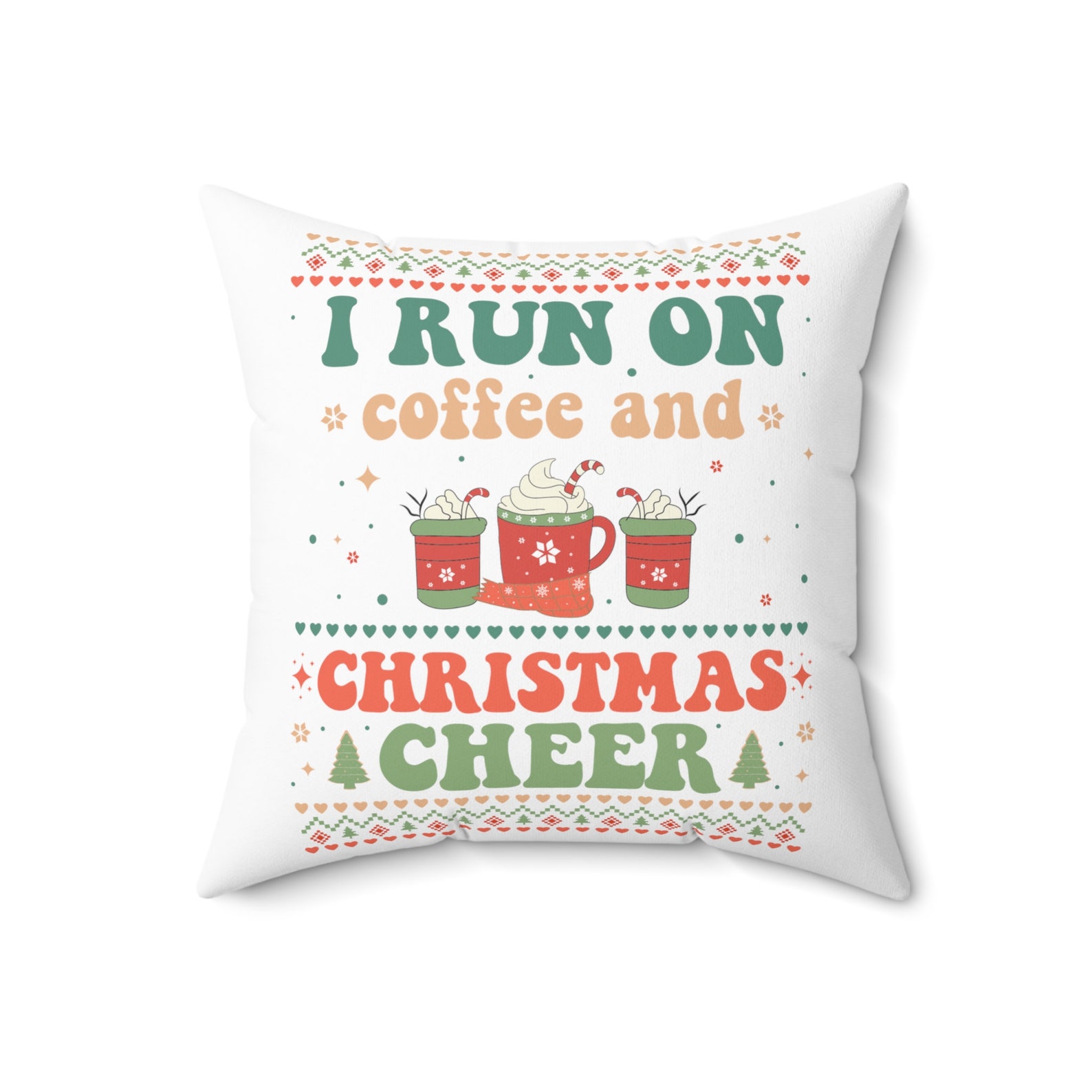 Christmas Square Pillow Christmas Pillow Home Christmas Etsy