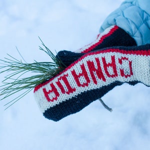 Handknit yak wool mittens | Women's fleece lined winter mittens | Small size warm mitts | Handmade CANADA gloves | Nepal yak wool