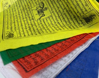 Tibetan prayer flags, Small garden flags, Lung Ta wind horse flags, Five elements five colours flags