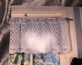 Vintage Crochet Floral Trellis Curtain Pattern - Etsy 日本