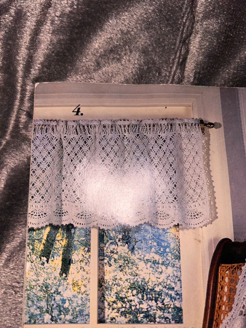 Vintage Crocheted Curtain Panel Pattern Etsy