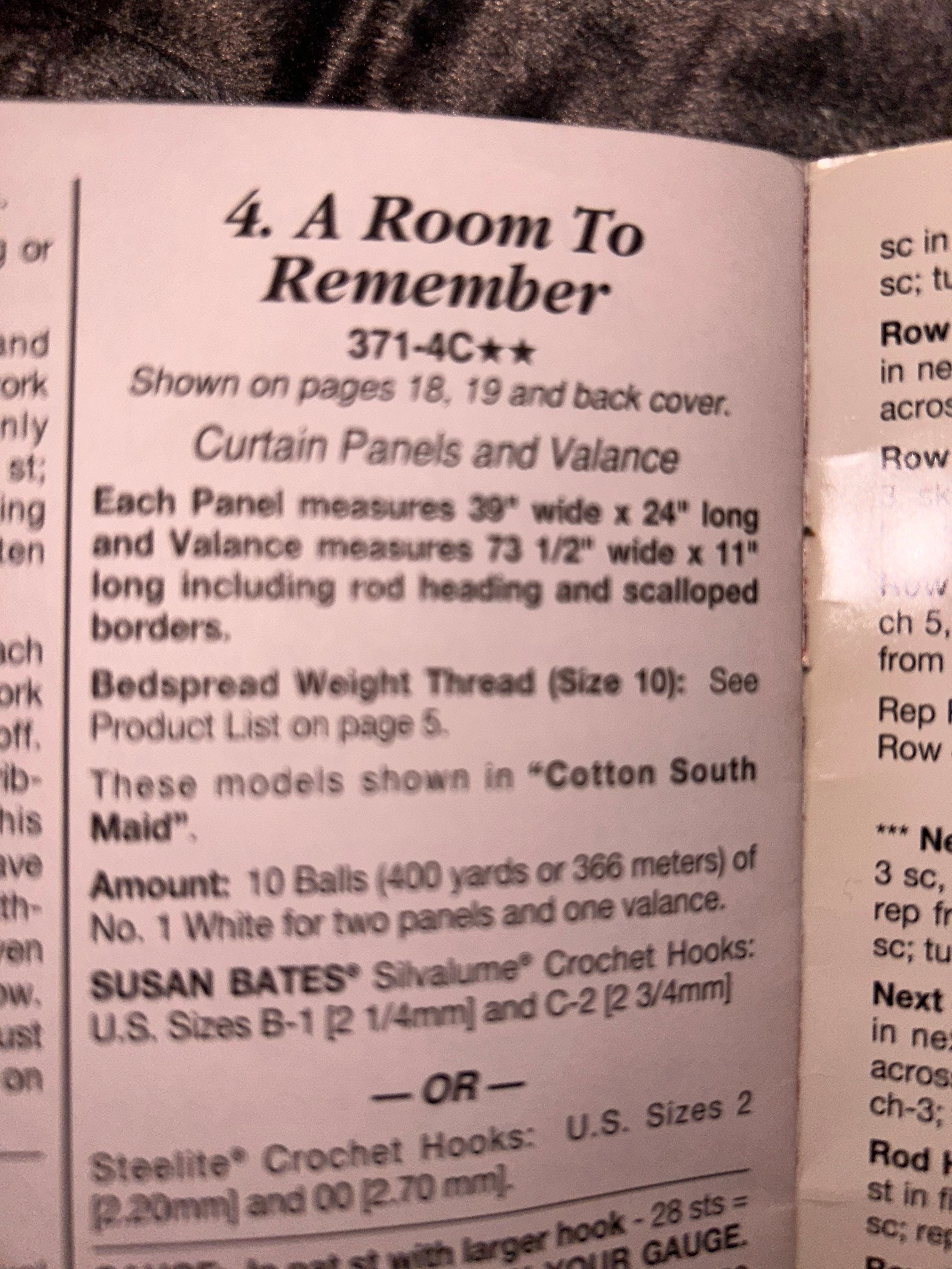 Vintage Crocheted Curtain Panel Pattern Etsy