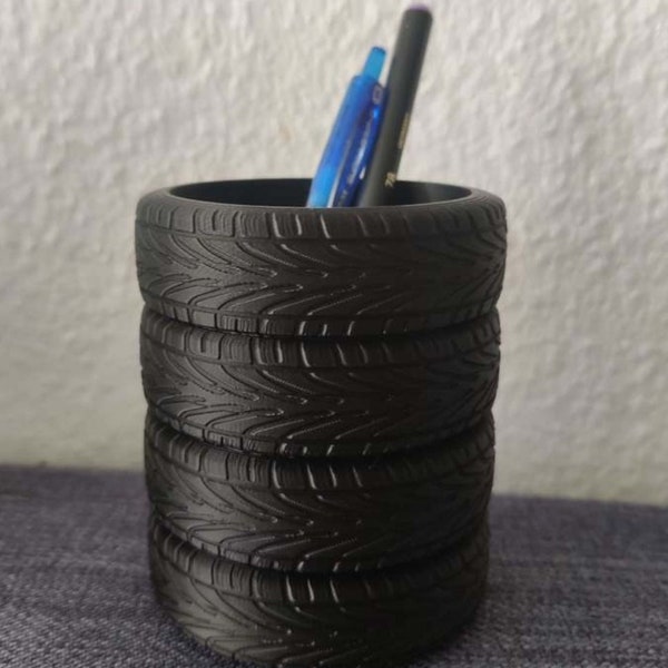 Tire Stack Pen Pencil Stationary Holder -- School -- Office -- Gift -- Tyres