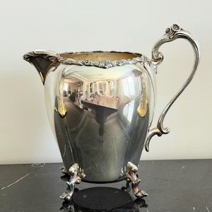 Sheridan Silver Plated Pitcher ~ Antique Vintage Look