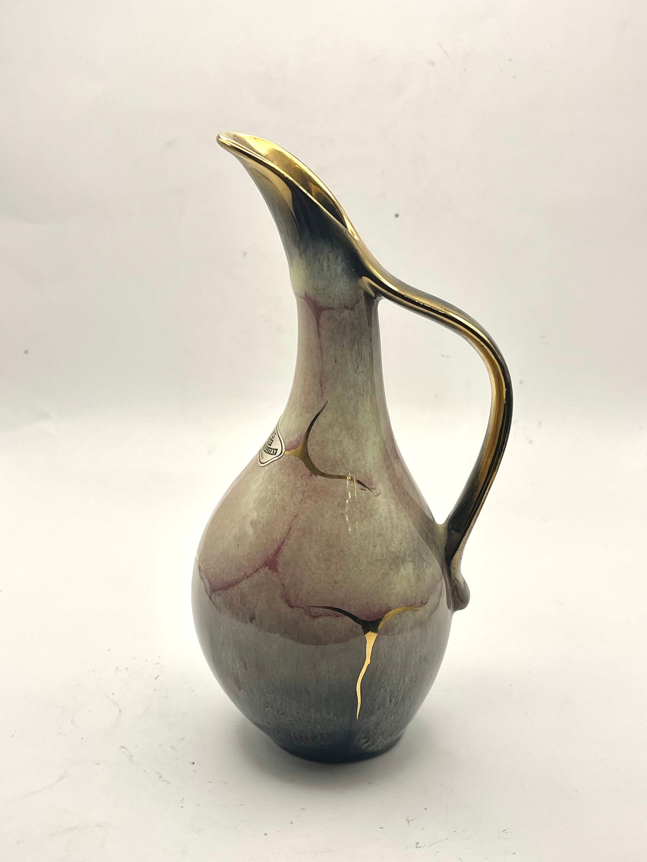 西ドイツ製花瓶 カルステンス - Tonnieshof セラミック ヴィンテージ Carstens Tönnieshof 7308-40 花瓶 床花瓶 セラミック 赤 黒