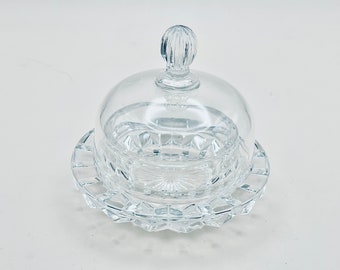 Mikasa Salina Crystal Covered Condiment - Butter Dish