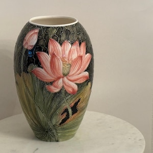 Rare~Handmade Ming Long Fine Ceramics Vase