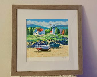 Alex Pauker “Lighthouse Beach” signed lithograph (263/450)