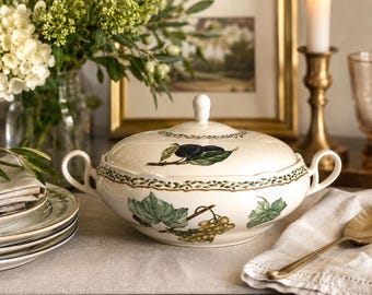 Noritake Royal Orchard Fruit Serving Bowl ~ Fine China Casserole Dish with Cover