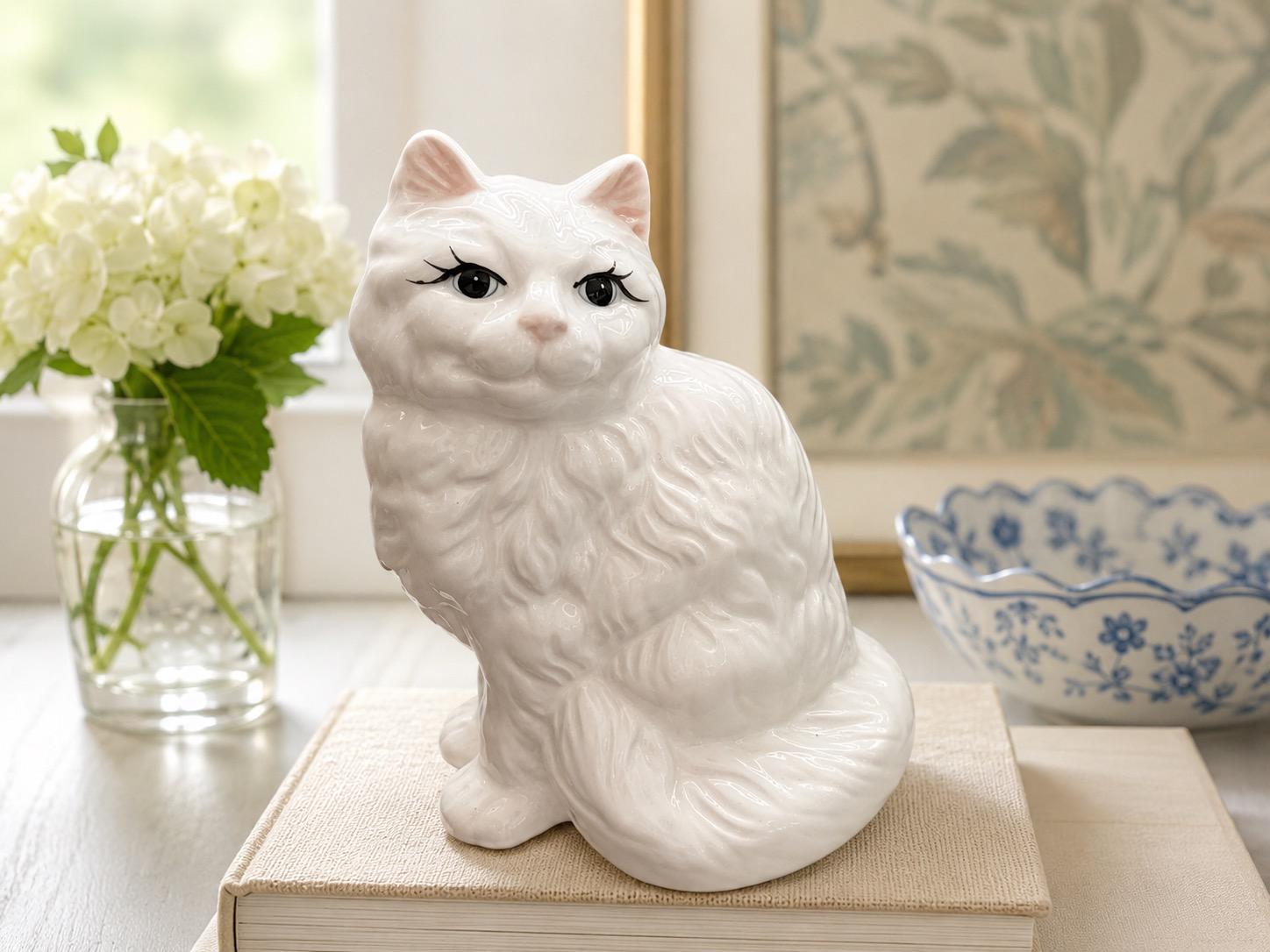 70s Porcelain Cat - Etsy
