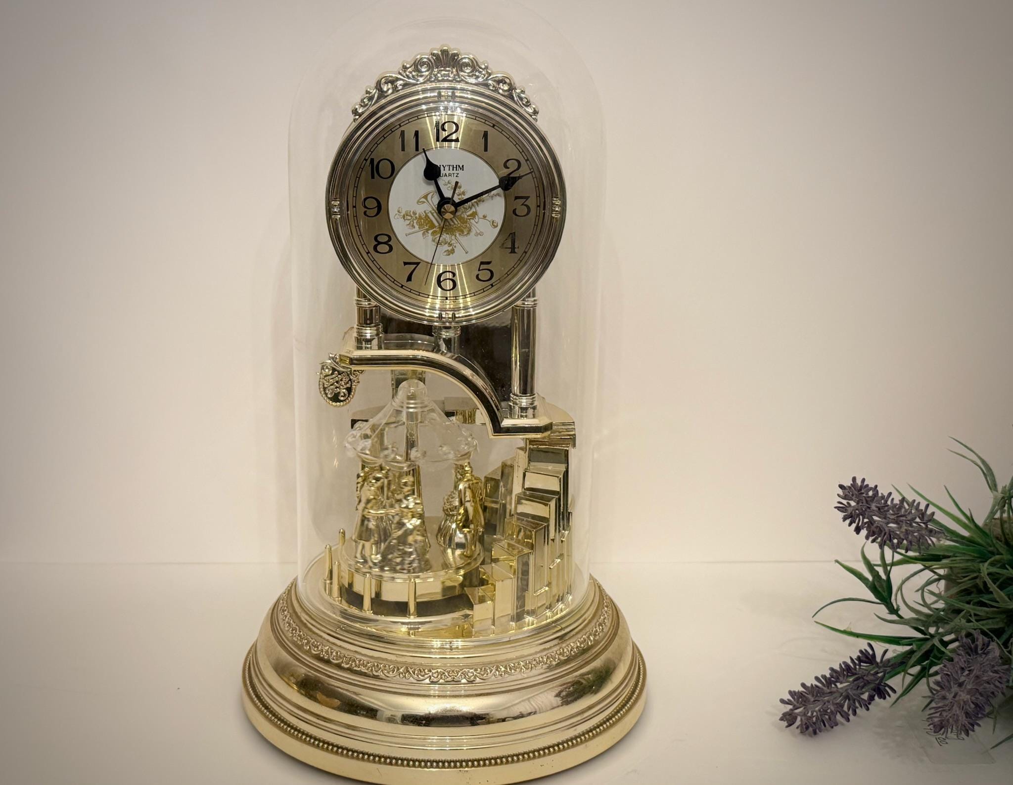 Rhythm Quartz Anniversary Clock With Dancing Couple 12”H, 7”D,