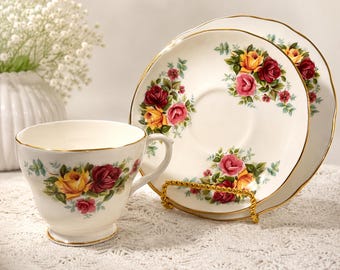 Vintage Duchess Bone China Trio – 1960s English Teacup, Saucer & Tea Plate – England