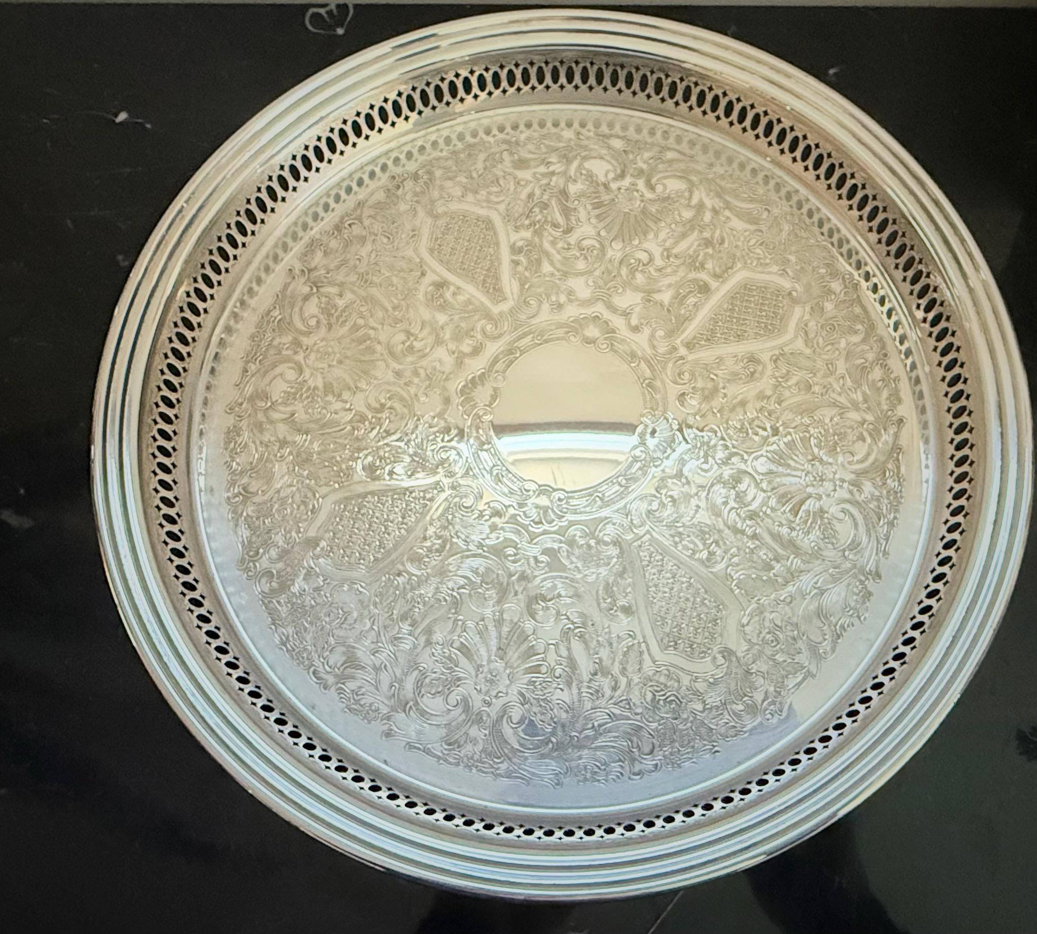 Kent Silversmiths Silverplated Tray ~ Approx. 12