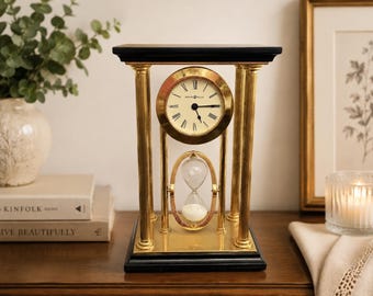 Rare 70s Howard Miller Desk Clock ~ Home Office Decor