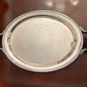 Beautiful International Silver Co. ~ Camile 6081 Platter ~ 16&quot;x12&quot;