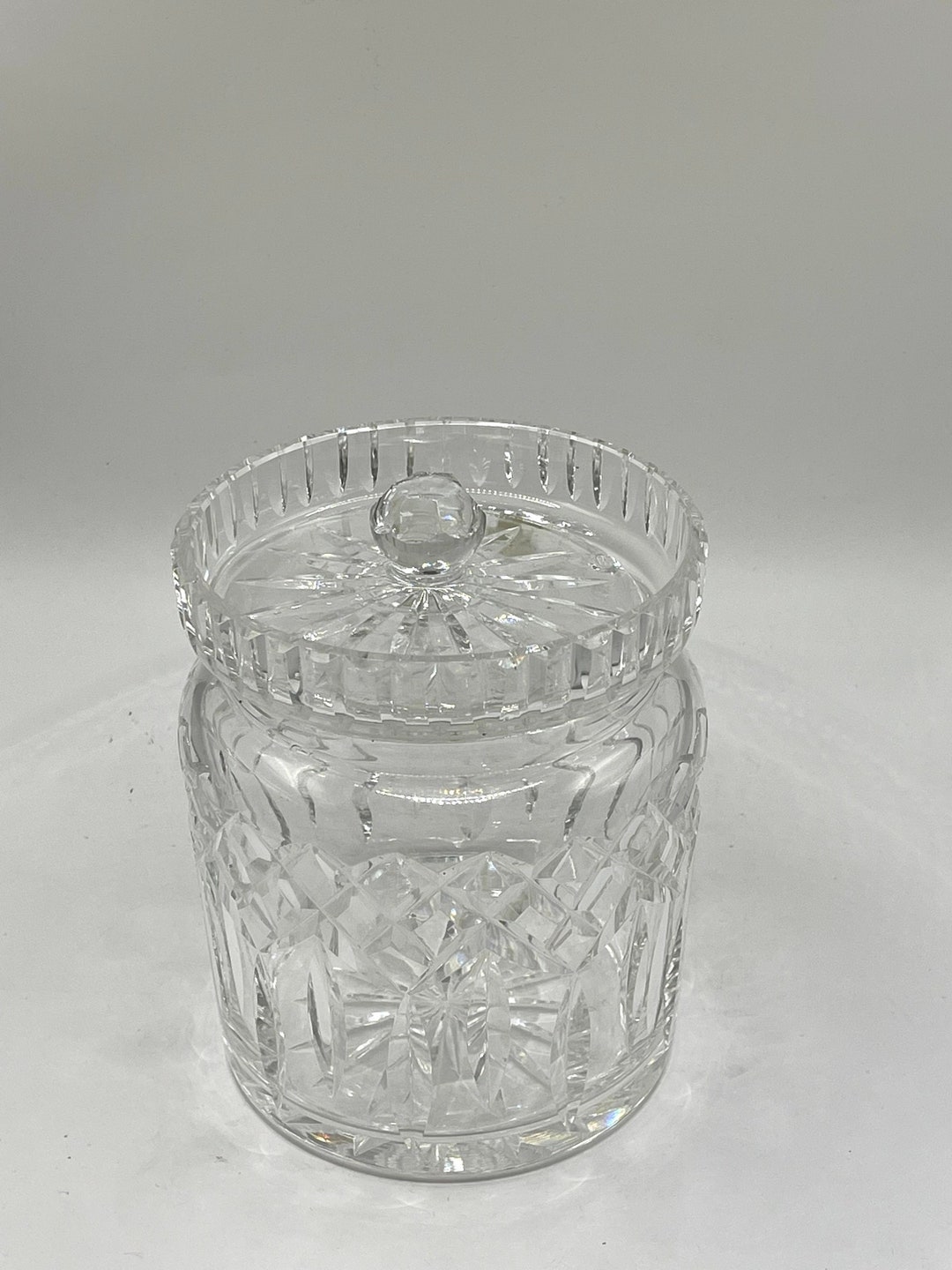 Waterford Crystal Lismore Biscuit Barrel With Lid Cookie, Candy Jar