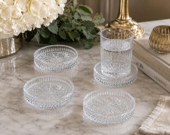 Set of 4 Fifth Avenue Crystal Coasters