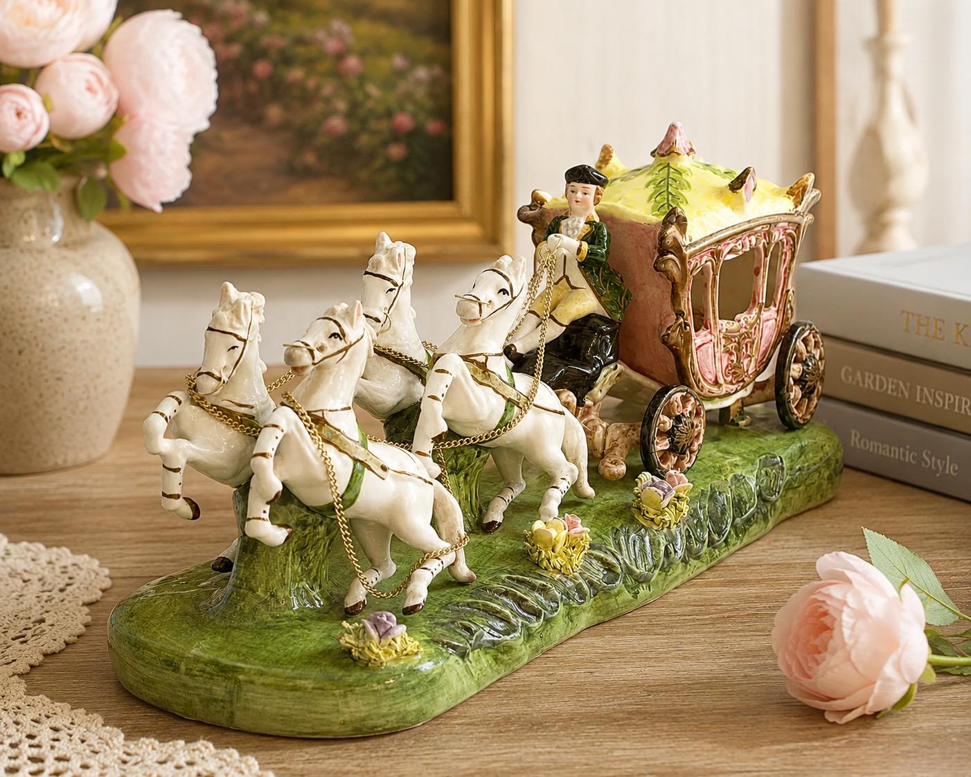 Capodimonte Horse and Carriage - Etsy