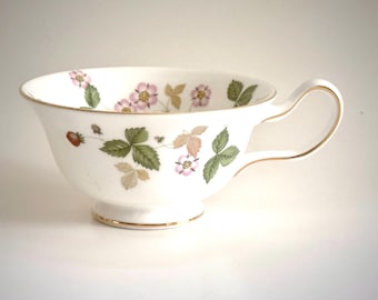 Vintage Wedgwood "Wild Strawberry" Fine Bone China Teacup – England