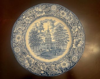 English Vintage 9.8” Dinner Plate Set “liberty Blue” - Etsy
